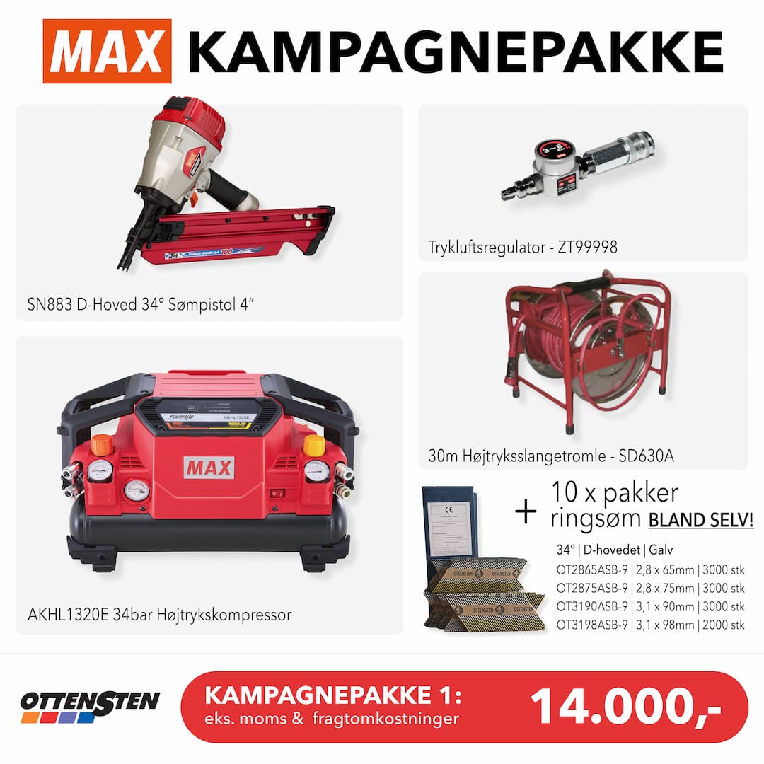 MAX Kampagnepakke 1 | SN883 sæt | 10 x ringsøm